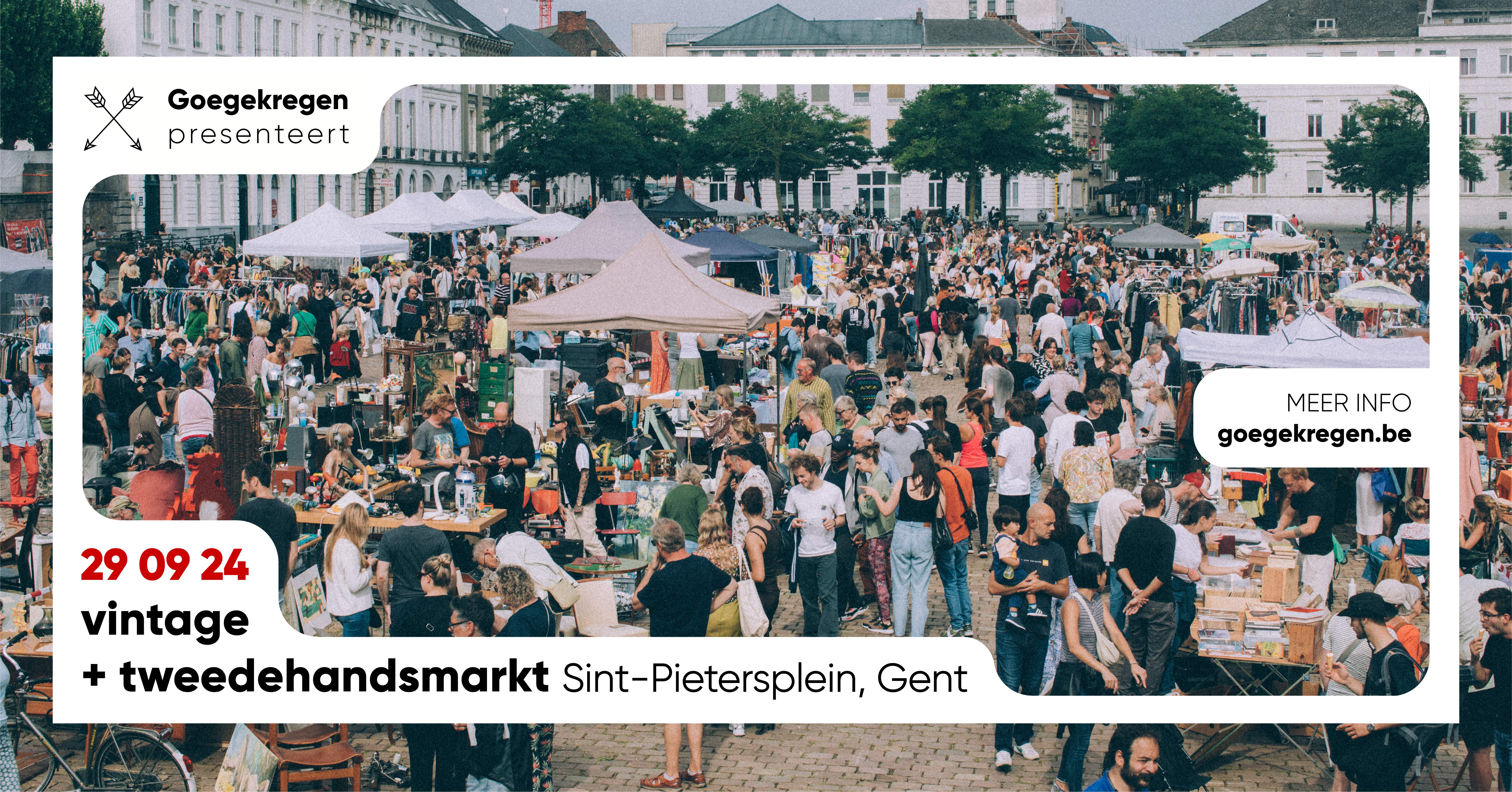 29.09   Vintage + tweedehandsmarkt op het Sint-Pietersplein
